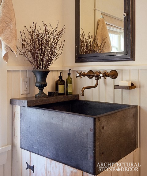 Farmhouse-Belgian-Black-Basalt-Sink-powder-room-canada