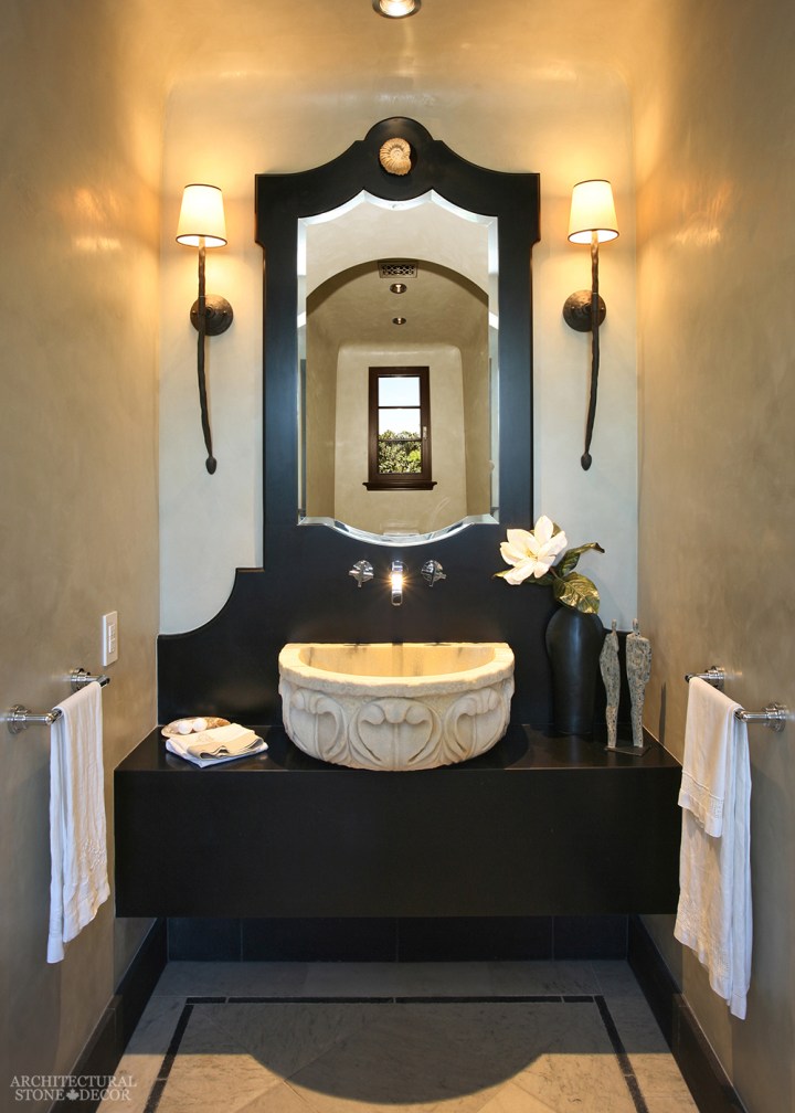 Modern-powder-room-marble-bowl-sink-canada