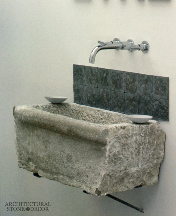 Reclaimed-limestone-trough-sink-industrial-powder-room-canada-2