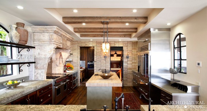 Modern-Neolithic-limestone-rustic-kitchen-flooring-countertop-butcher-block-antique-slab-sink-coastal4