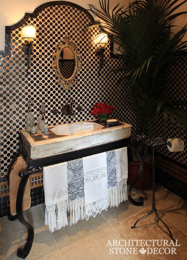 Bathroom-Inlayed-Marble-Sinks-reclaimed-hand-carved-gothic-style-powder-room