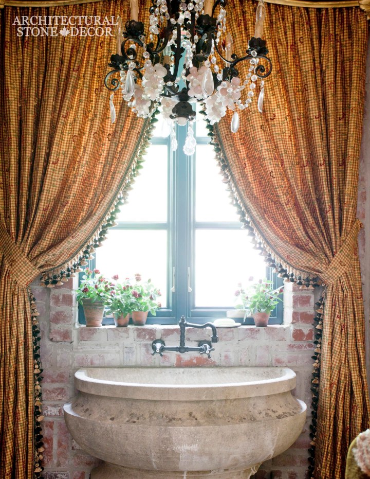 Bathroom-powder-room-half-Moon-reclaimed-hand-carved-Limestone-Sink-French-style