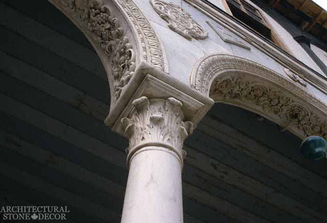 Rustic Game of Thrones medieval style Reclaimed limestone hand carved columns and arches