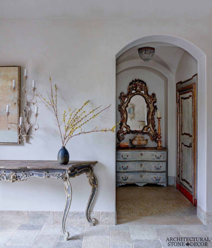 Barre Montpelier reclaimed salvaged antique limestone flooring stone pavers welcome room Toronto Vancouver BC anada