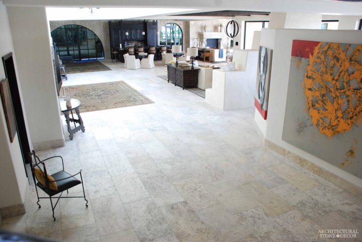 antique rustic reclaimed natural limestone stone flooring tiles planks old world Barre Blonde