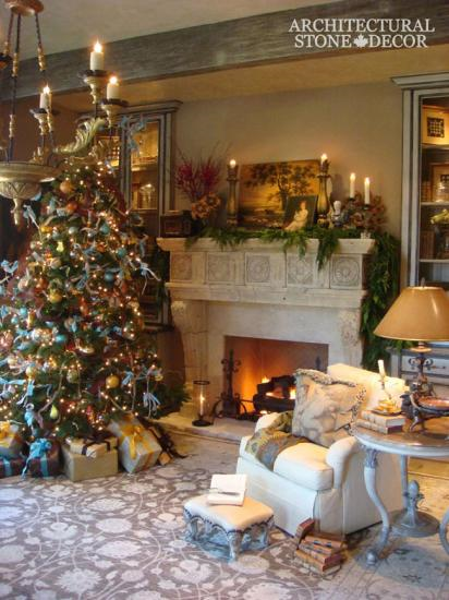 indoor-limestone-fireplace