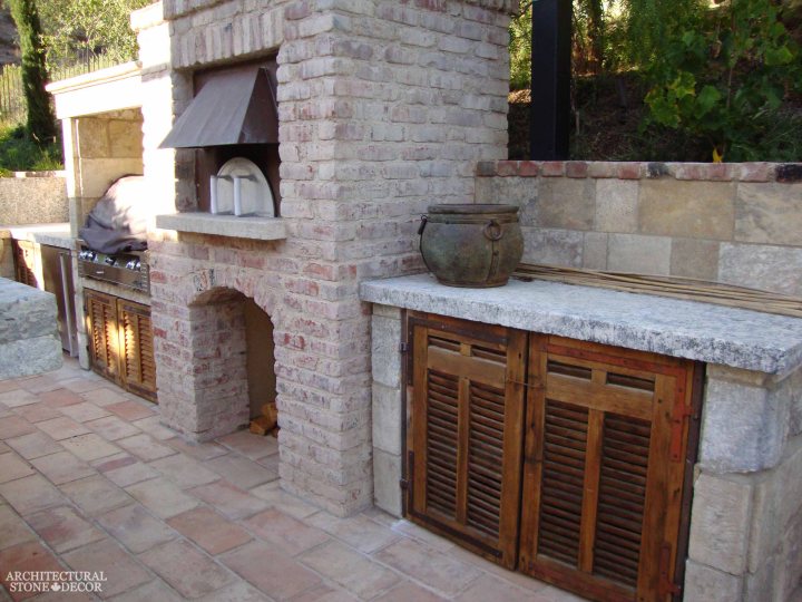 Canada outdoor kitchen barbecue landscape design home decor natural old limestone