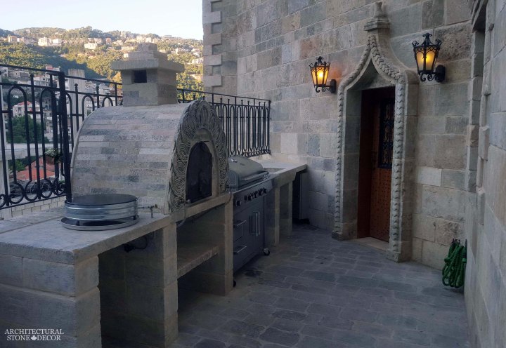 Canada outdoor kitchen barbecue landscape design home décor old natural stone