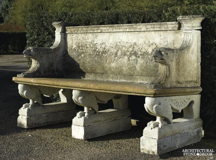 Antique-limestone-hand-carved-benches-outdoor-garden-11