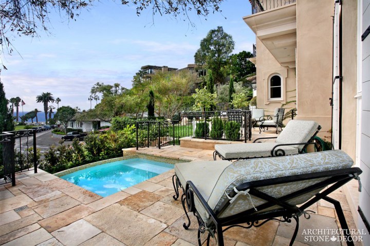 reclaimed old rustic limestone flooring pool outdoor home design decor ca