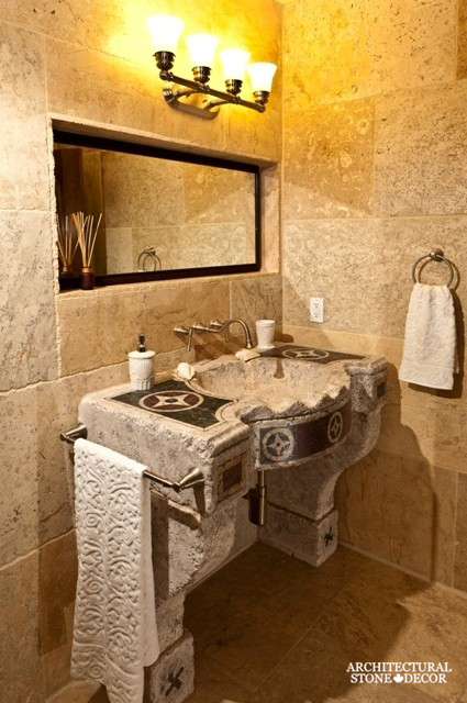 Antique-Bathroom-Inlayed-Marble-Limestone-sink-design-Canada