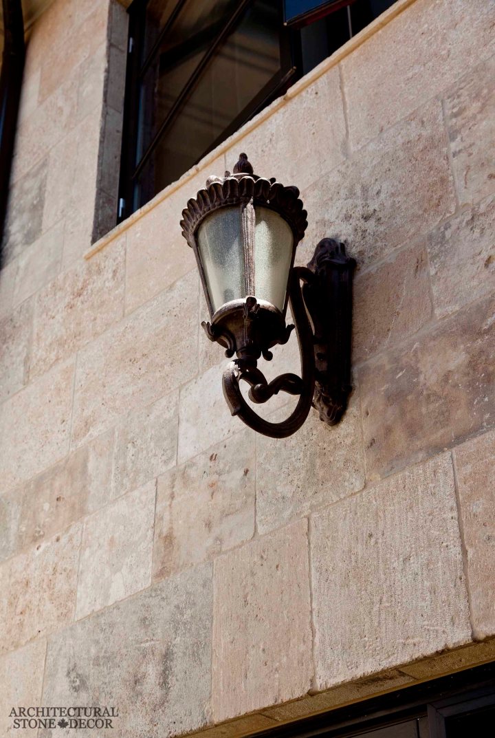 Outdoor Exterior craftsman rustic style wall fountain natural stone reclaimed rustic old world limestone wall cladding veneer Canada ca