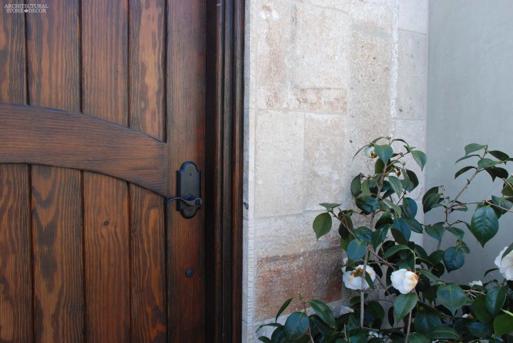 Outdoor Exterior Farmhouse style villa natural stone reclaimed rustic old world limestone wall cladding veneer Canada ca