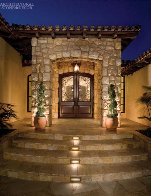 Outdoor Exterior natural stone reclaimed rustic old world limestone wall cladding veneer Tuscan canada ca