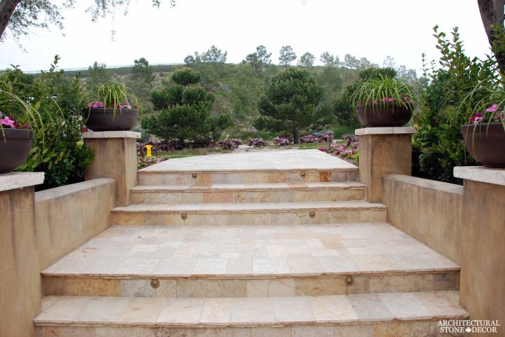ancient reclaimed rustic old world natural stone limestone planks Barre Grey outdoor stairsteps stairs canada ca