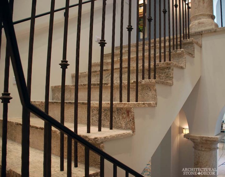 ancient reclaimed rustic old world natural stone limestone planks tiles Barre Montpelier indoor stairsteps staircase canada ca