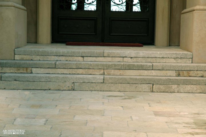 ancient reclaimed rustic old world natural stone limestone butcher block stairsteps canada ca