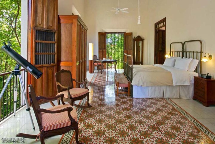 Canada ca Toronto Vancouver reclaimed antique old french colored cement pavers encaustic tiles flooring home style interior design decor bedroom