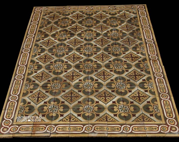 Canada ca Toronto Vancouver reclaimed antique old french colored cement pavers encaustic tiles flooring home style interior design decor
