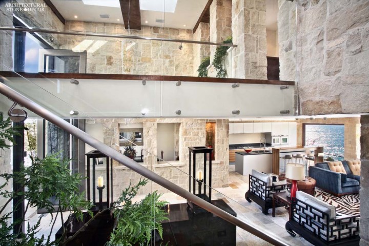 canada toronto vancouver BC CA UK coastal Mediterranean Tuscan style home villa interior design home décor salvaged reclaimed rustic antique natural stone limestone flooring tiles cladding