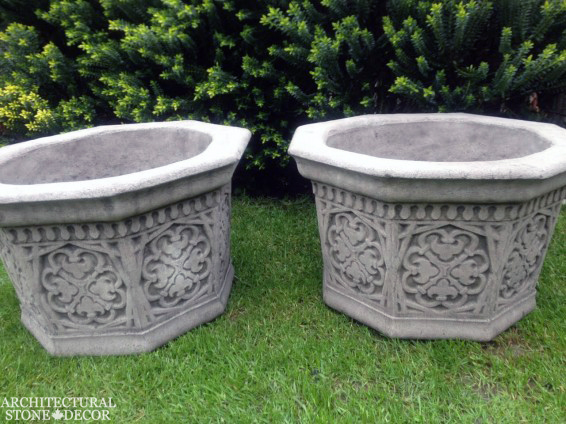 Rustic reclaimed old hand carved garden planters design landscape home decor limestone natural stone ca canada UK USA