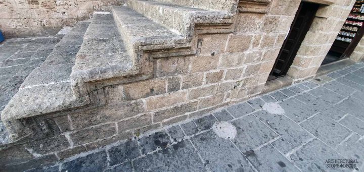 Mediterranean style old town Rhodes natural stone stair steps architecture interior design ca BC canada